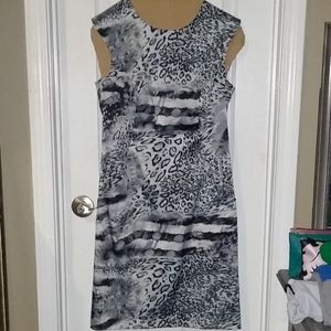 Gray Animal Printed Dress